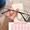 Classic Women Reading Glasses Blue Light Blocking Round Metal Frame Fashion Optical Eyewear with Spring Hinge