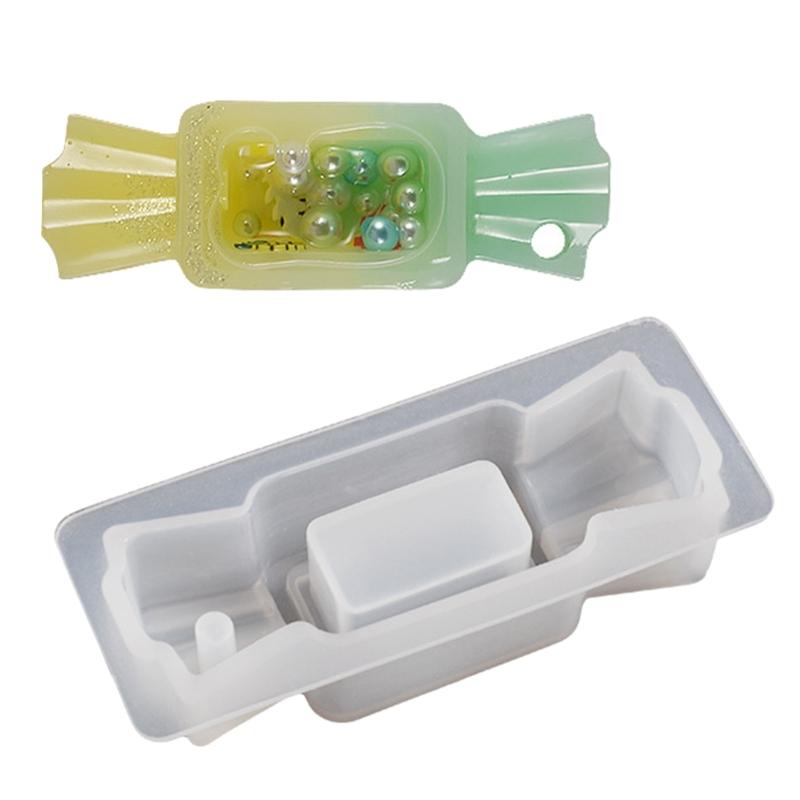 

Glossy Geometry Square Round Candy Earrings Silicone Epoxy Resin Mold DIY Keychain Pendant Jewelry for Bag Decorations