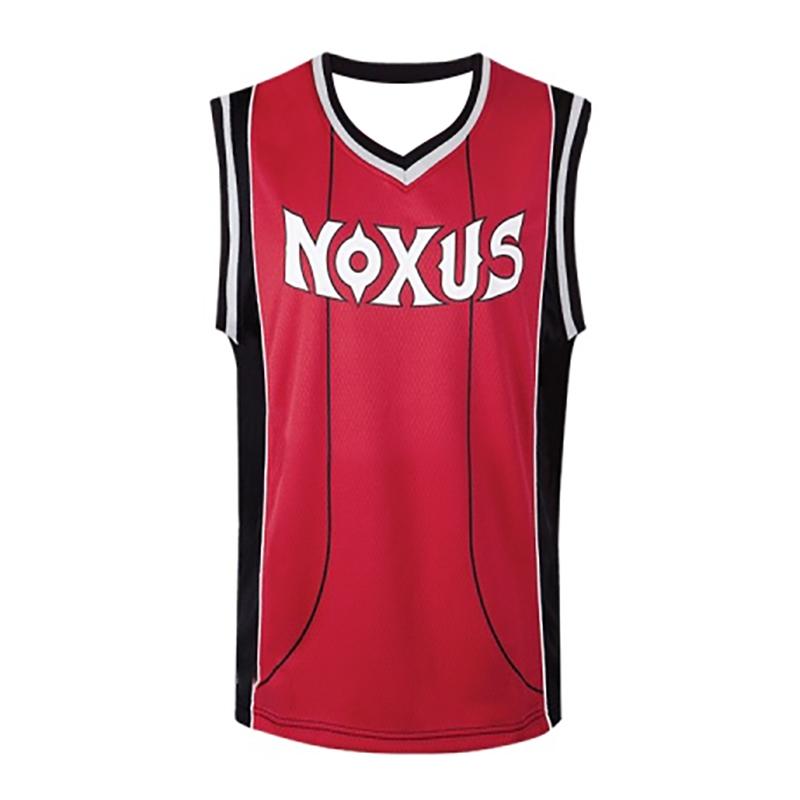 2026 Hot Sale Retro Game Noxus Basketball Jersey, Unisex Red Sport Vest for Cosplay & Daily Wear