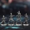 New White Copper Han Dynasty Soldier Figurine Miniature Model Tabletop Game Chess Piece Desktop Decor Statue Car Interior Decor