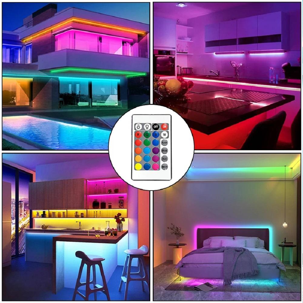 Led Lights for Room RGB 5050 Led Strip with Remote Control Color Changing RGB Tape Lights for Home Party Decoration TV Backlight