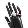 Adjustable Flower Rings Set With Imitation Pearls Accent for Women Elegant Charm And Statement Jewelry Statement Pieces