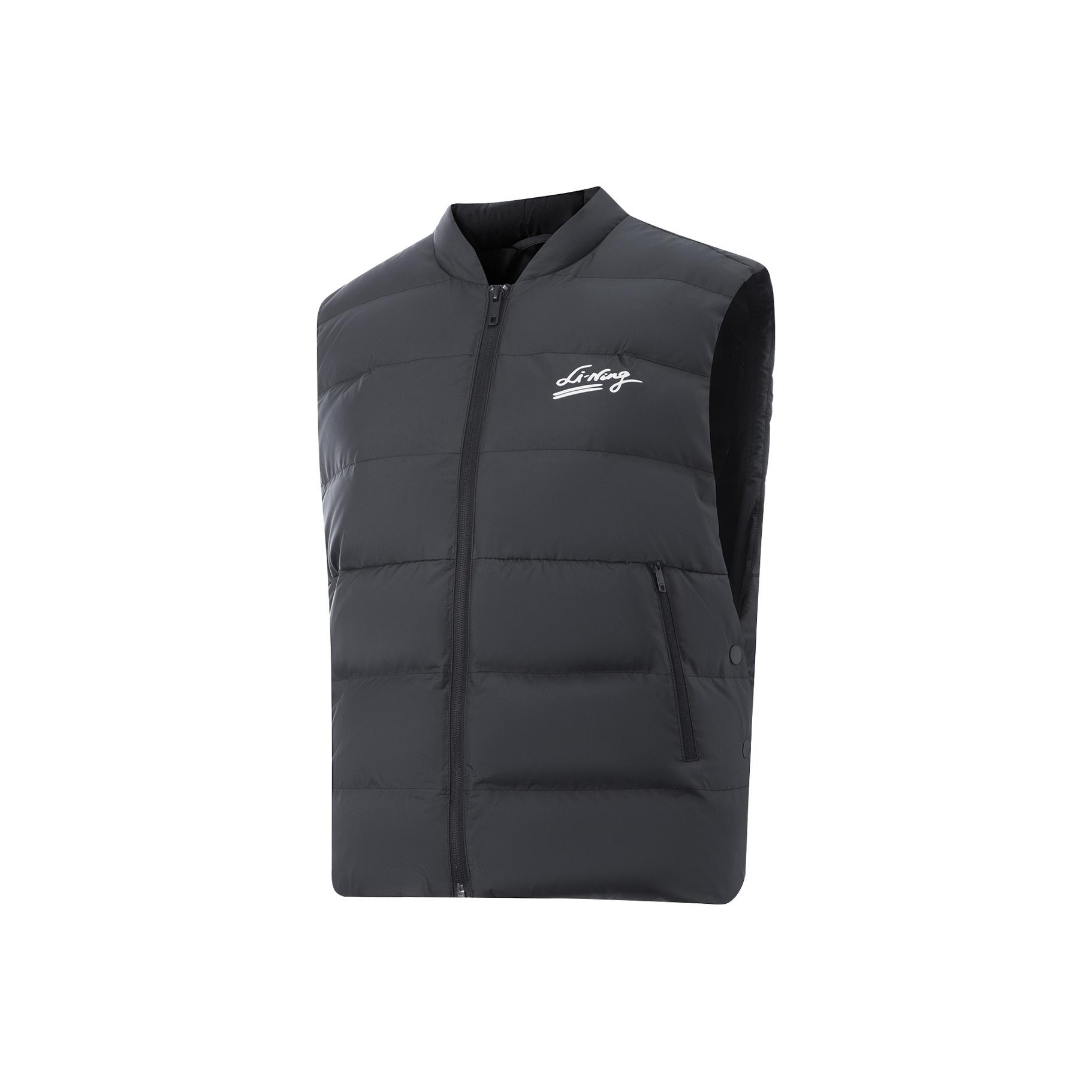 

Li Ning Серия Sport Lifestyle Жилет пуховый с воротником-стойкой и логотипом бренда с буквами Женский жилет AMRV040-3 S