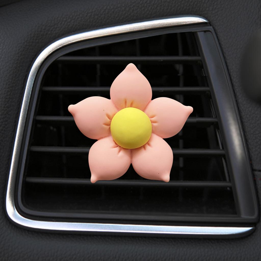 Car Perfume Clip Flower Air Outlet Car Air Freshener Peach Blossom Aroma Diffuser Car Decoration Accessories Fresh Air