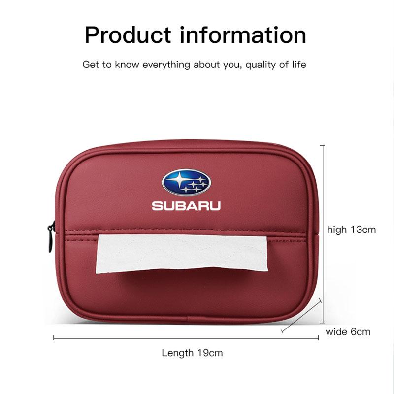 Car Tissue Box Holder Headrest Mounted Tissue Storage Case For Subaru Impreza Legacy WRX STI BRZ Forester XV Outback Valve Cap PP333
