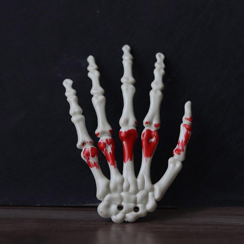 Halloween Skeleton Hands Realistic Life Size Severed Human Hand Bone Plastic Skeleton Hands Halloween Decorations Props