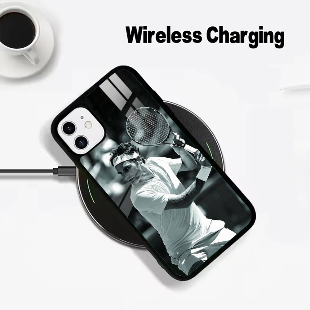 Tennis-Roger Federer For IPhone17 16 15 14 13 12 11 Plus Pro Max Plus Wireless Charger Phone Case