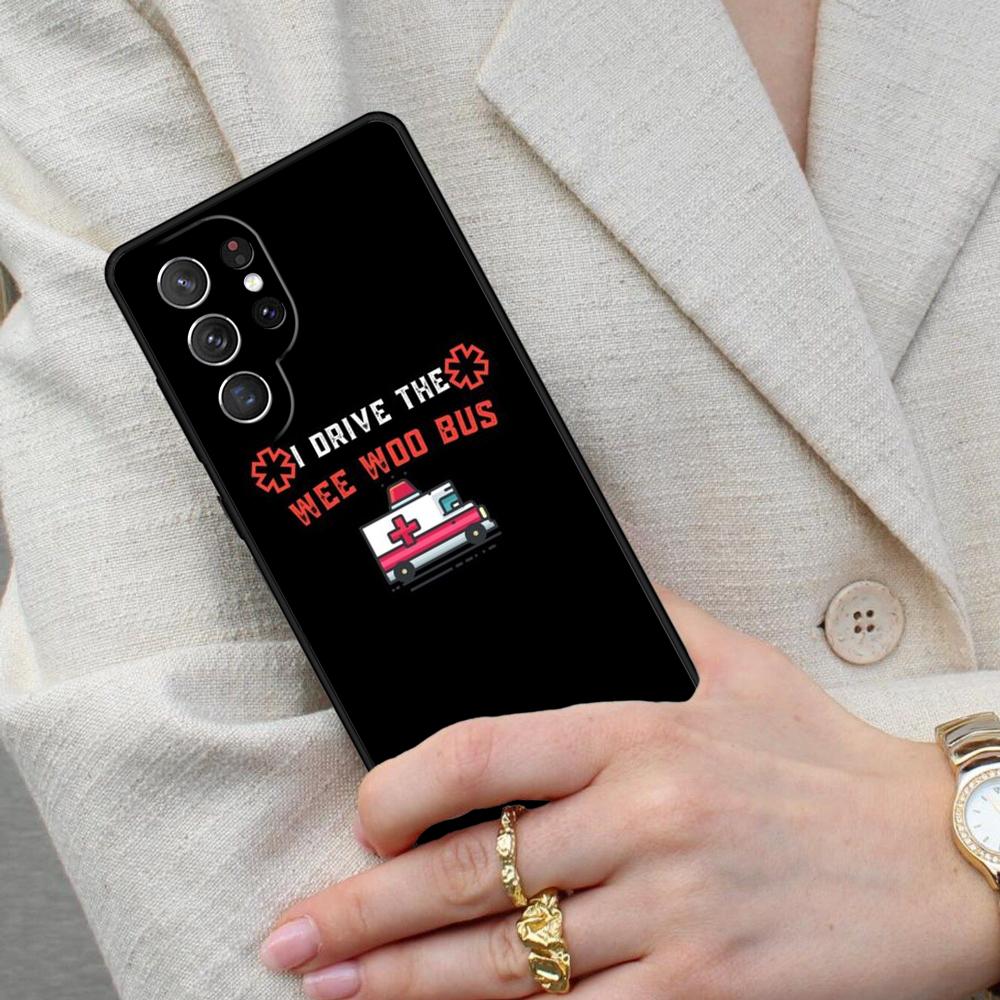 Paramedic Ambulance Wee Woo Cell Phone Case for Samsung Galaxy S26 Ultra S25 S24 S23 S22 S21 S20 Note10 Cover