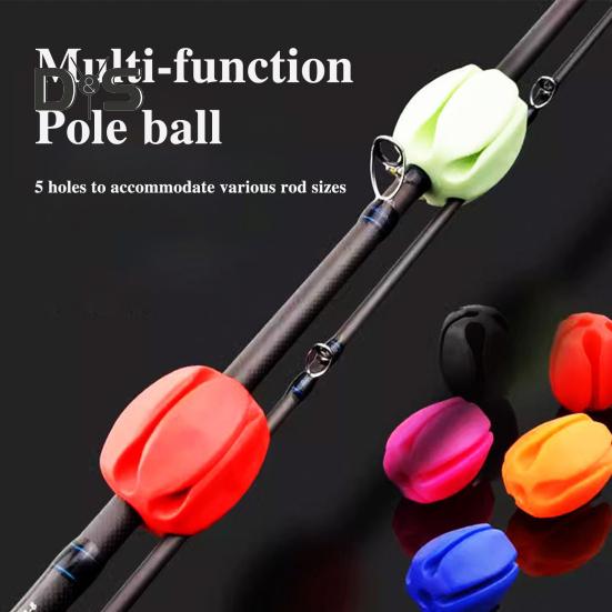 2/3Pcs Fishing Rod Fixed Ball 4/5/8/9/10MM 5 Holes Scratch Free Reusable Fishing Pole Protector Clip Fixing Tools Fishing Accessories