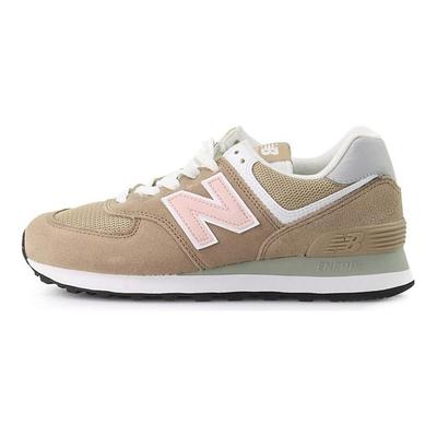 574 Women Yellow Brown Low Top Retro Casual Running Shoes B Width WL574BTB