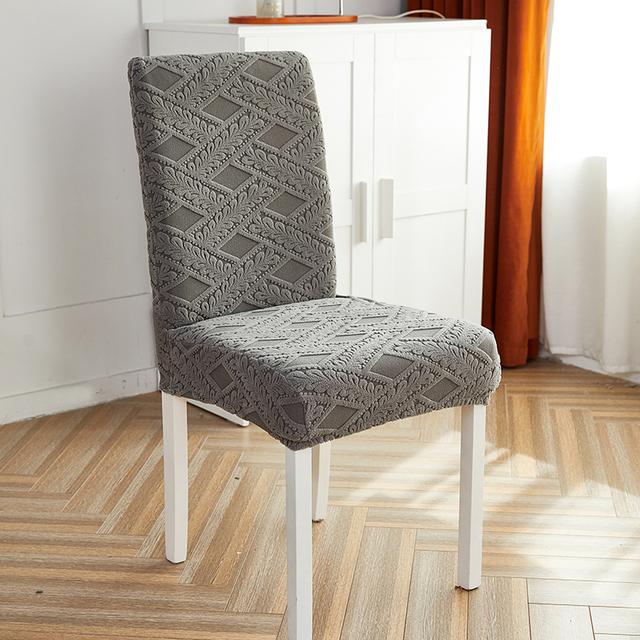 

Плюшевый жаккардовый эластичный чехол на стул с высокой спинкой, универсальный размер, чехлы на стулья из ротанга для столовой, кухни, офиса, дома 1 pc