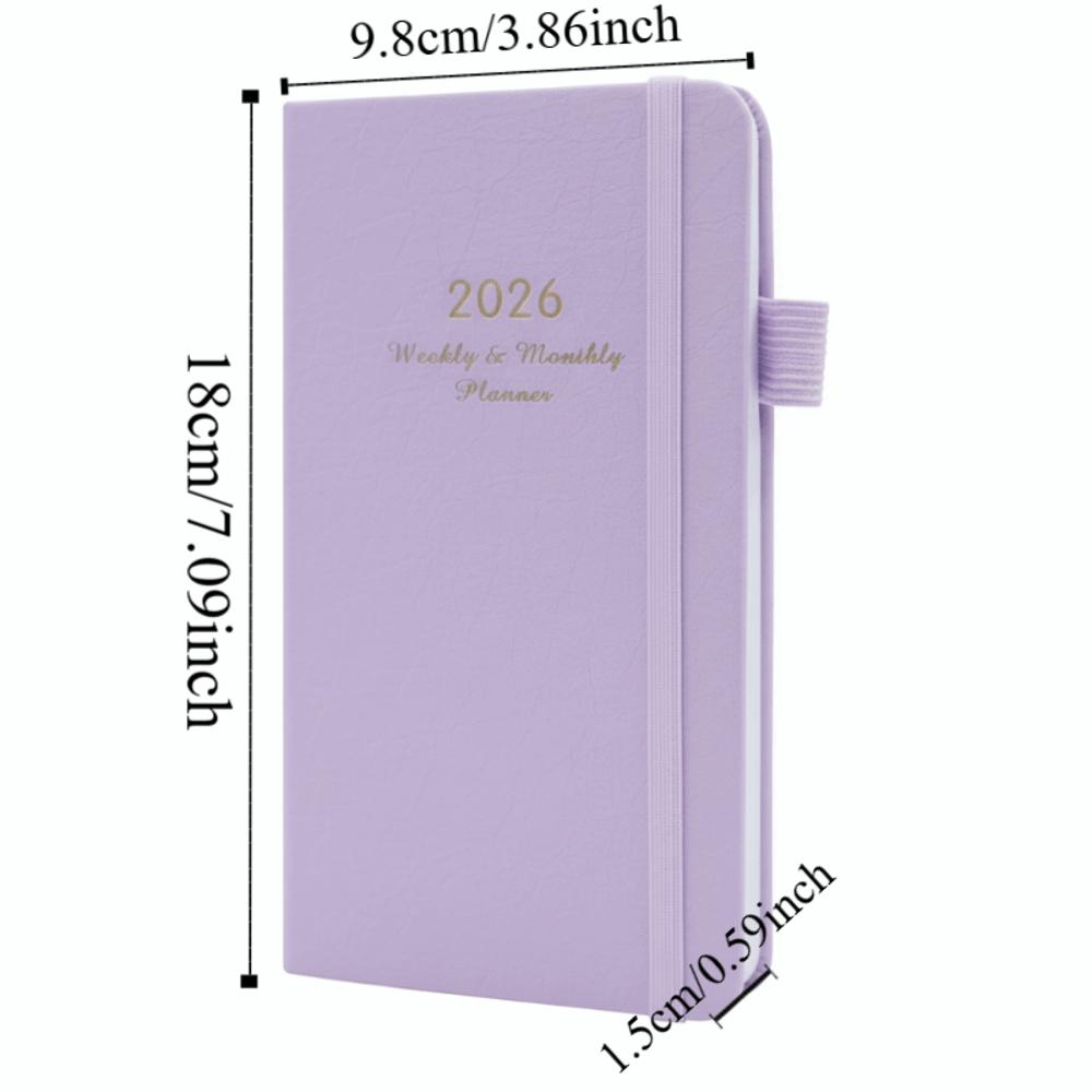 Portable Weekly Monthly Planner Convenient Schedule Writing Diary 2026 Weekly Plan Notebook  Record