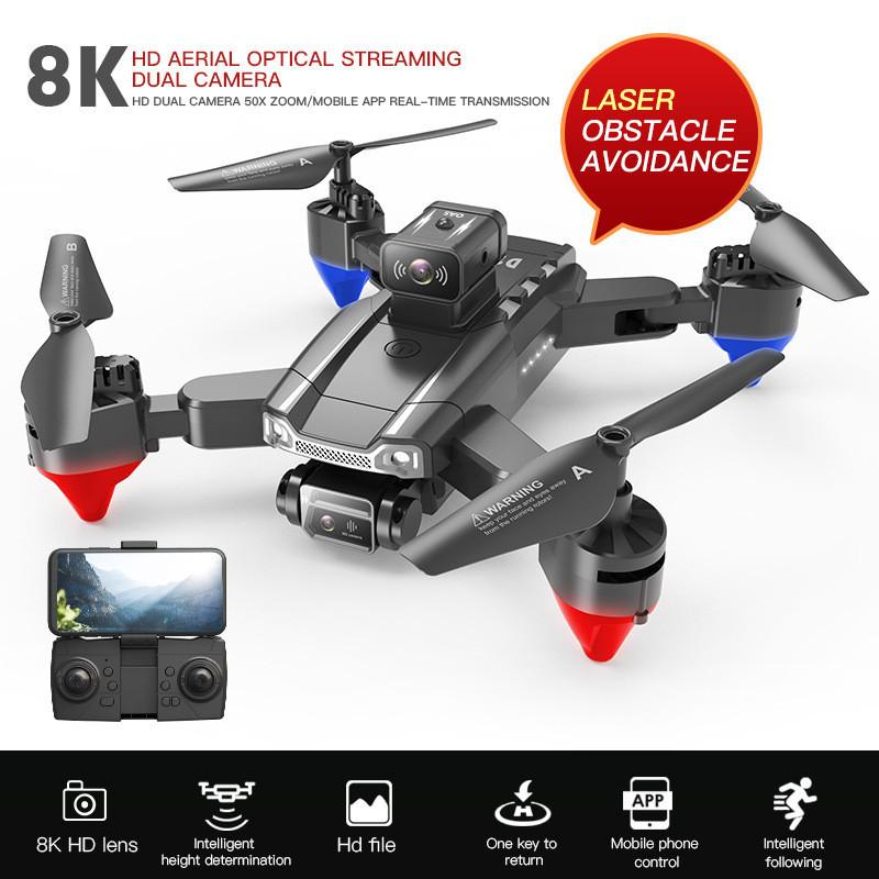 Js22 Foldable Obstacle-avoidance Drone With Hd Camera Colorful Lights Four-axis Remote Control Aircraft