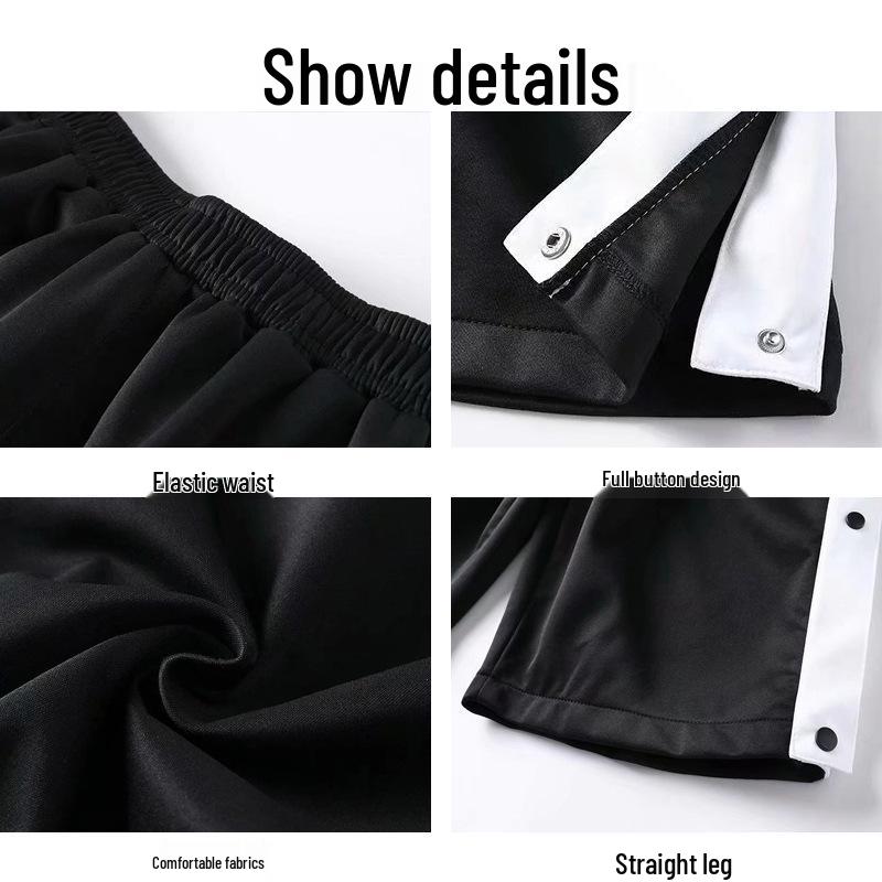 Men's Color Block Straight-Leg Basketball Sweatpants - Spring/Autumn Casual