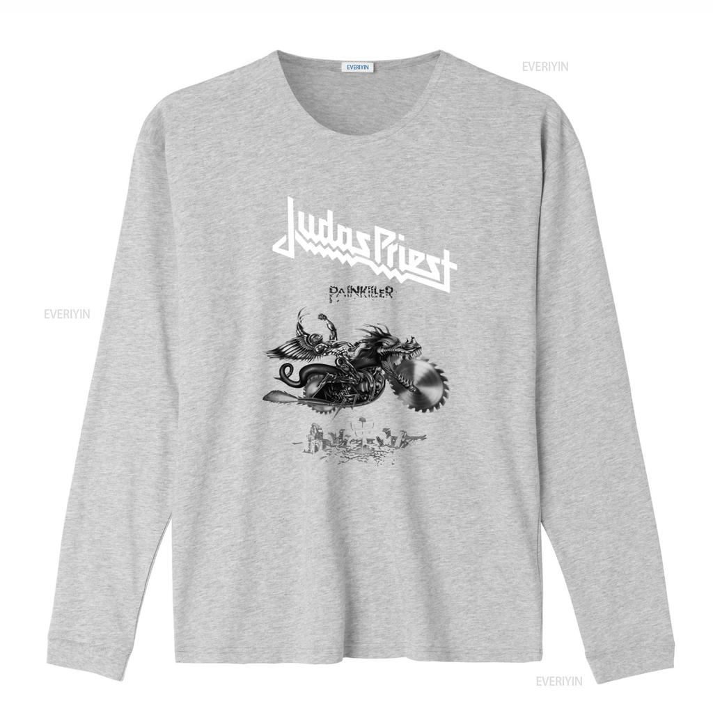 Judas Priest Painkiller V3 1990 Album Cover T Shirt Black Rock Band Design Sizes S 5Xl vintage Washed Stylish Breathable