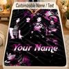 Flannel BlanketTokio Hotel Custom Name Text Personalized Soft Warm Throw Blanket Home Decor Gift