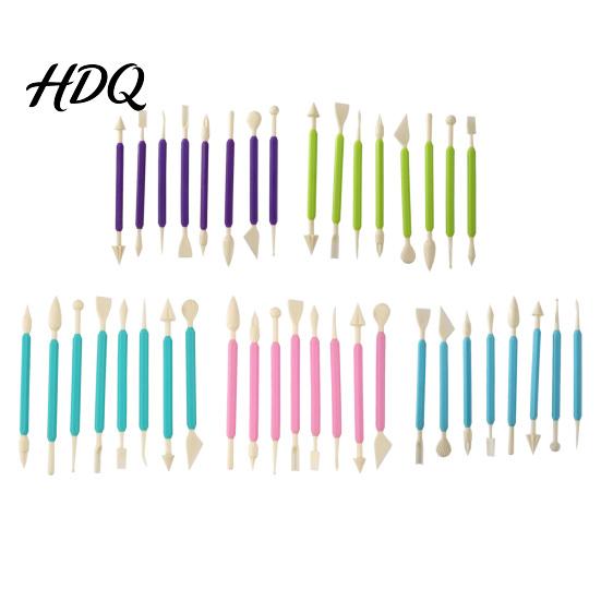 Professional Baking Accessories 8PCS Fondant Sculpting Tool Set DIY Cake Decorating Kit with Ergonomic Non-slip Handles Modeling Flower And
