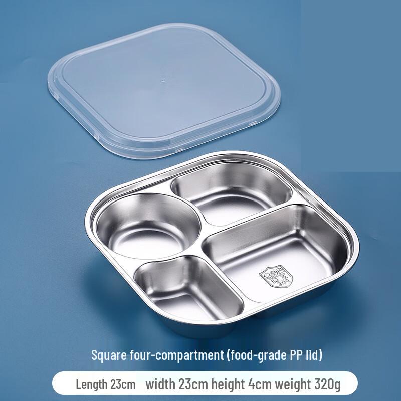 MOLUONA 304 Stainless Steel Divided Meal Tray