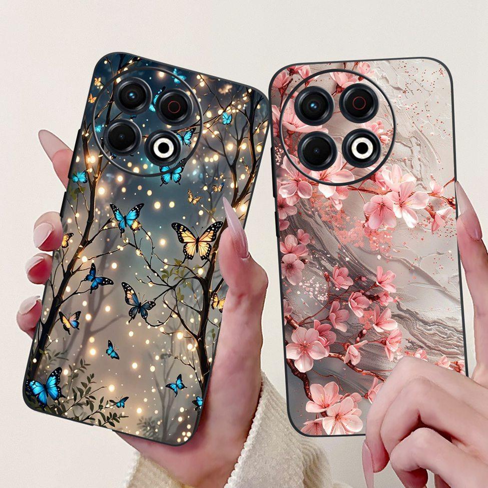 Voor Techno Spark 30 Pro 4G KL7 Cover Voor Tecno Spark 30 Pro 4G Hoesje Luxe Vlinder Liefde Mode Bloemen Cool Leeuw Schattig Geschilderd