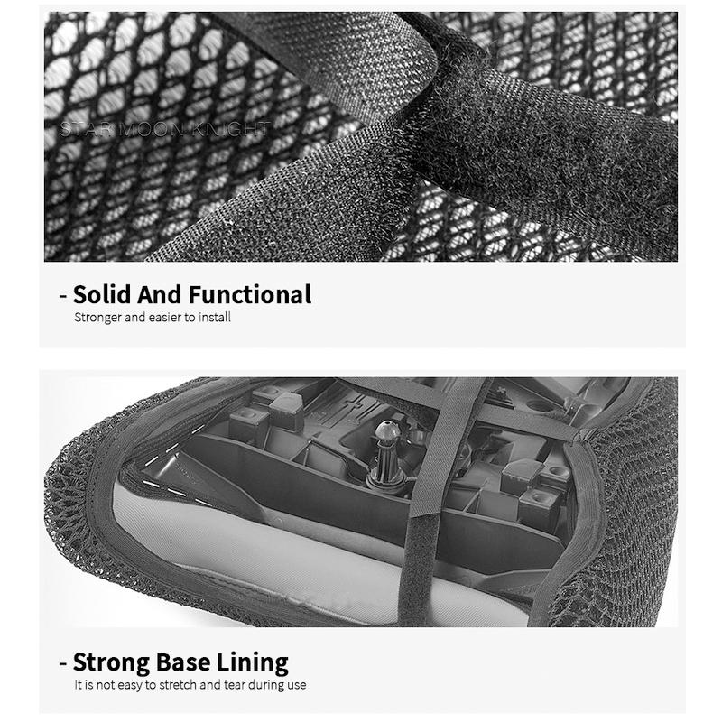 For Himalayan 411 Accessories Motorcycle Seat Cover for Royal Enfield Himalayan-411 2016-2022 3D Honeycomb Mesh Cushion