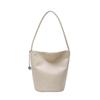 Trendy soft portable bucket bag simple daily large-capacity bag texture shoulder bag women