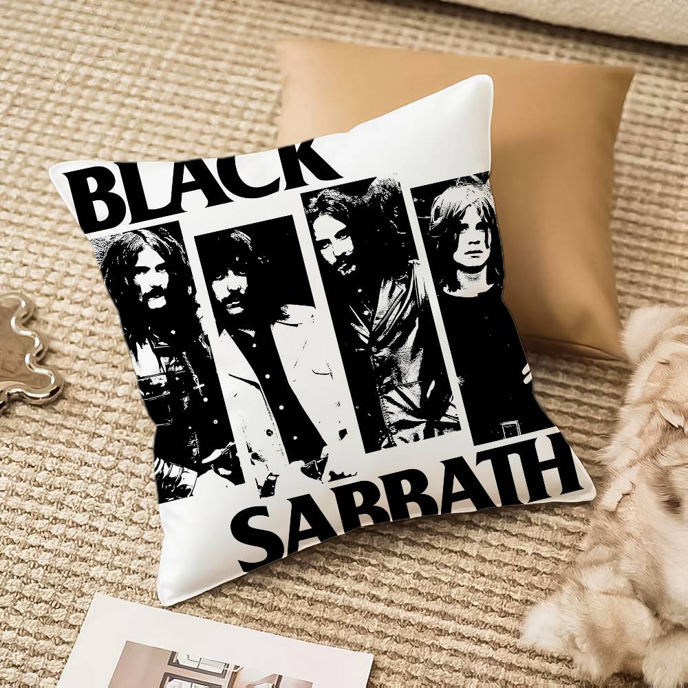 Band B-Black S-Sabbath Pillow Case Anti-dustmite Invisible Zipper Sofa Bed