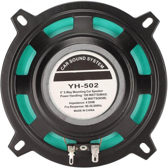 Car Coaxial Audio Speakers Stereo, 100W 4 Ohm Mid Range High Sensitivity 5 Inch 2 Way Car Coaxial Speaker for All Car Sound Systems