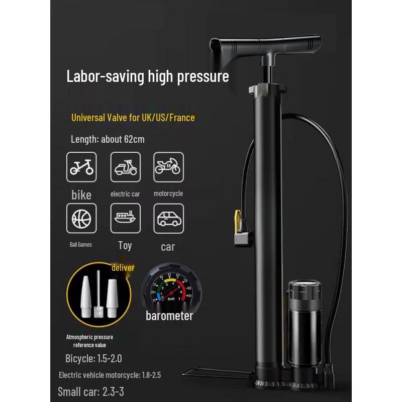 High-Pressure Universal Electric Pump for Bicycles, Motorcycles, Cars & Basketballs