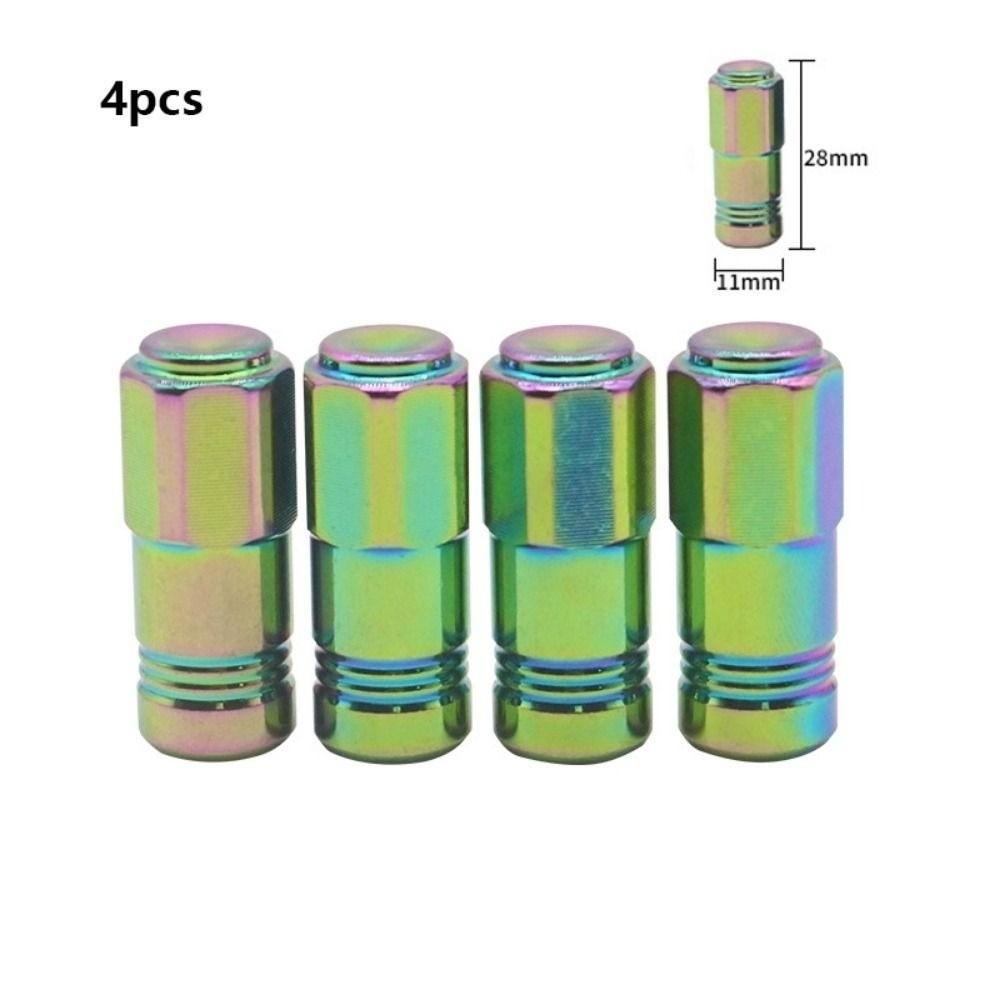 4pcs Aluminum Colorful Car Tire Valve Cap  for Car SUV Truck