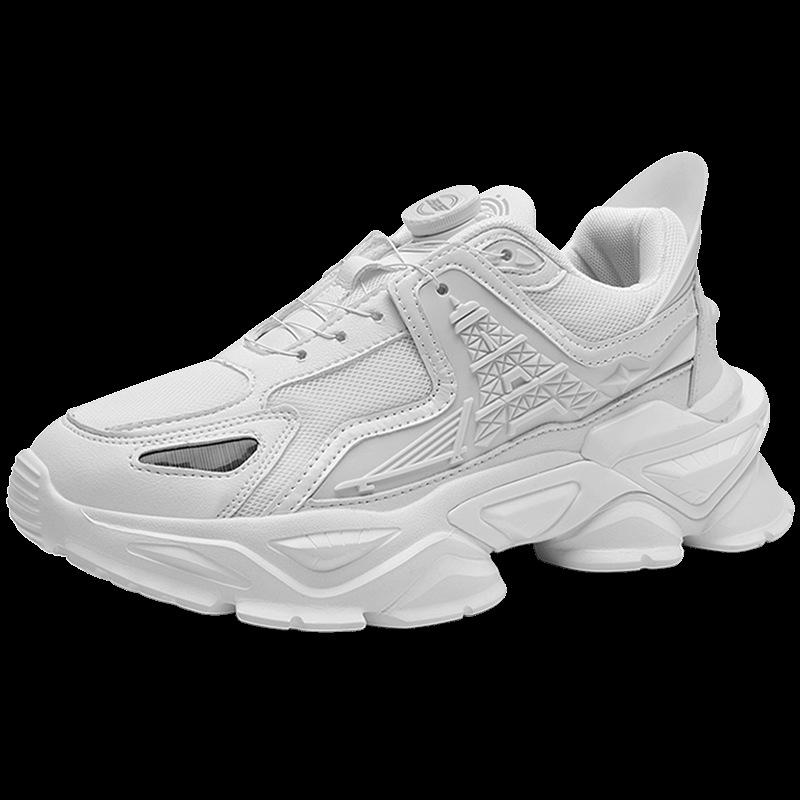 New Platform Sneakers Men's Young and Young Dad Shoes Men's Mecha Second-generation Couples Rotating Buttons Trendy Shoes Fashionable