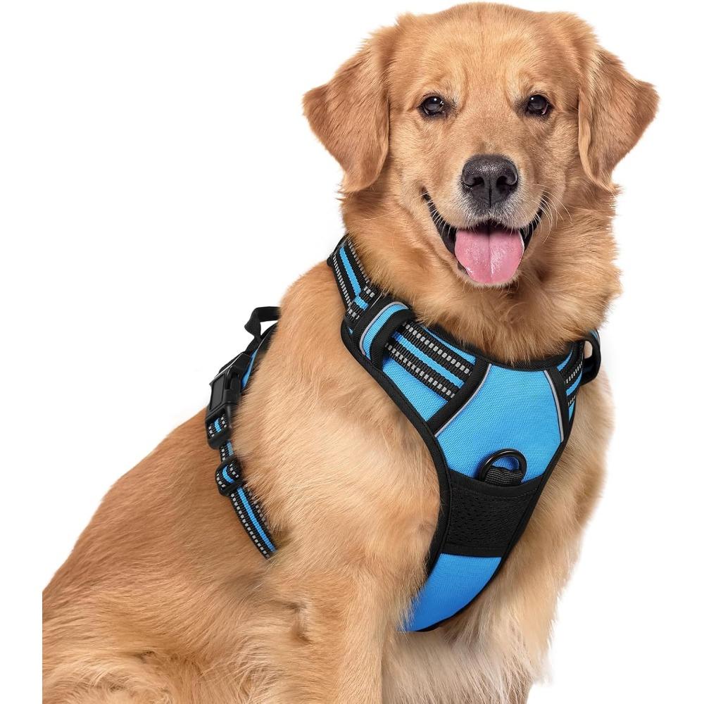 Dog harness, anti-pull, pet harness,  outdoor pet vest with 3M reflective strips, Oxford cloth material, suitable for small, medium and large dogs,
