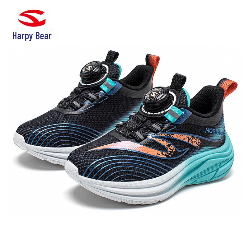 

Happy Bear Breathable Double Mesh Sports Shoes with Rotating Buckle 34 синій/чорний