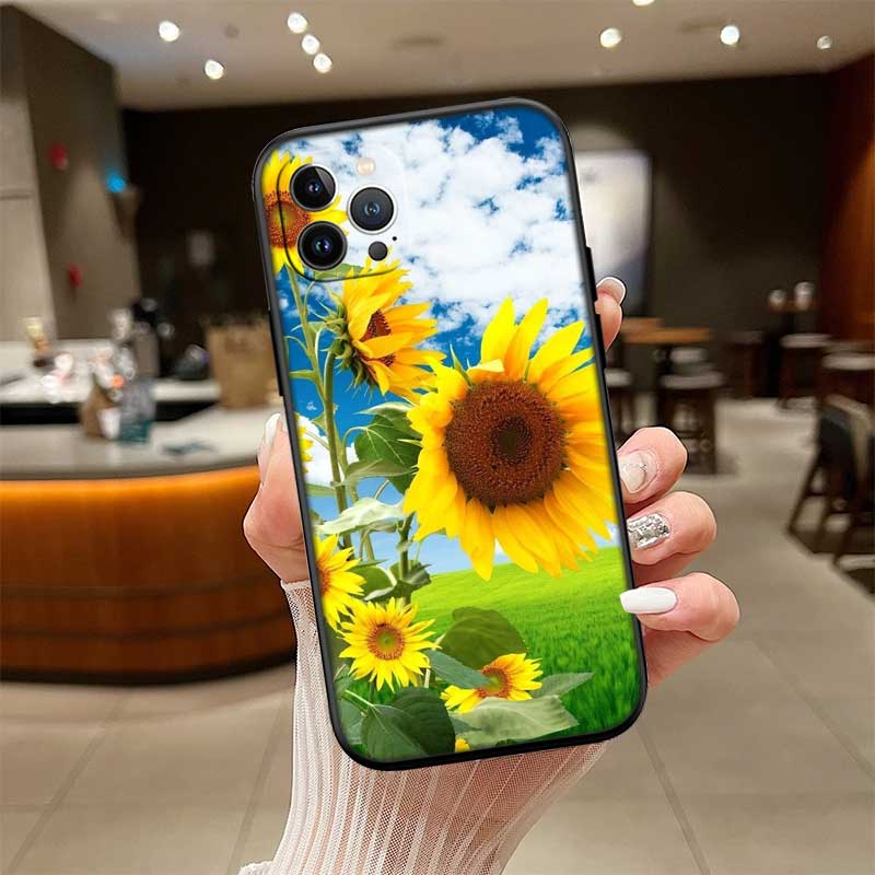 UP47 Sunflower Flower Phone Case for Samsung Galaxy S20 S21 S22 Ultra FE + Plus A21S A22 A24 A25 A26 A30 A30S A31