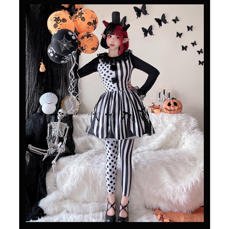 Halloween Costume Horror Circus Ghost Baby Returns Clown Stage Show Costume Ladies Dress