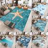 Ocean Beach Scallop Starfish Kitchen Mat Home Decor Carpet for Living Room Bedroom Bedside Foot Non-slip Bathroom Doormat Carpet