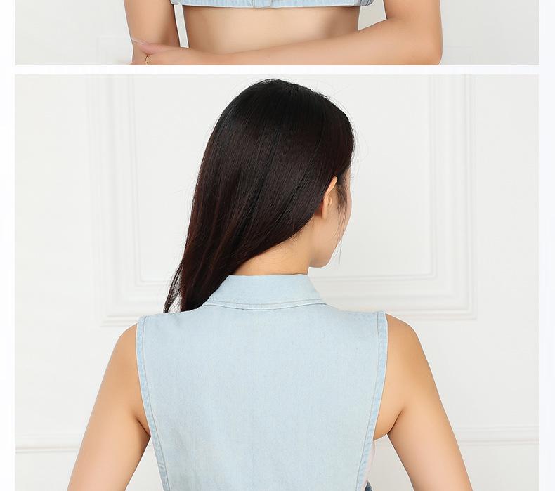 Versatile Washable Denim False Collar for Ladies - Stylish Dickey Accessory for Sweaters