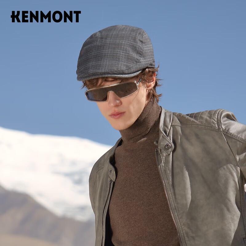 Men s British Retro Plaid Wool Flat Cap 58.5