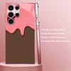 Strawberry Ice Cream PhoneCase for Samsung Galaxy S26 S25 S24 S23 FE Ultra Plus Built-in Glass Feel Bare Machine Women's Style