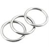 2pcs 304 Stainless Steel Round Ring  Handbags, Belts, Ornamental Designs, Shop and Farm, Crafts