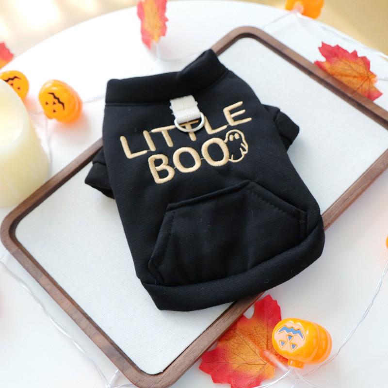 Pet Costume Hooded Fleece Sweatshirt Dogs Cats Halloween Winter Outfit