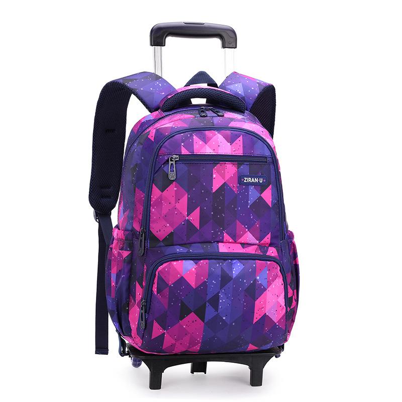 School backpack bag with wheels Back