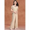 Women's Old Money Style Linen Blend Shirt & Pants Set