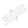 Imitationsperlen Quaste Sonnenbrillenkette Riemen Lanyards Metallperlen Kette Splicing Stil Kette Brillen Hängeseil Halter Kordel Lanyard