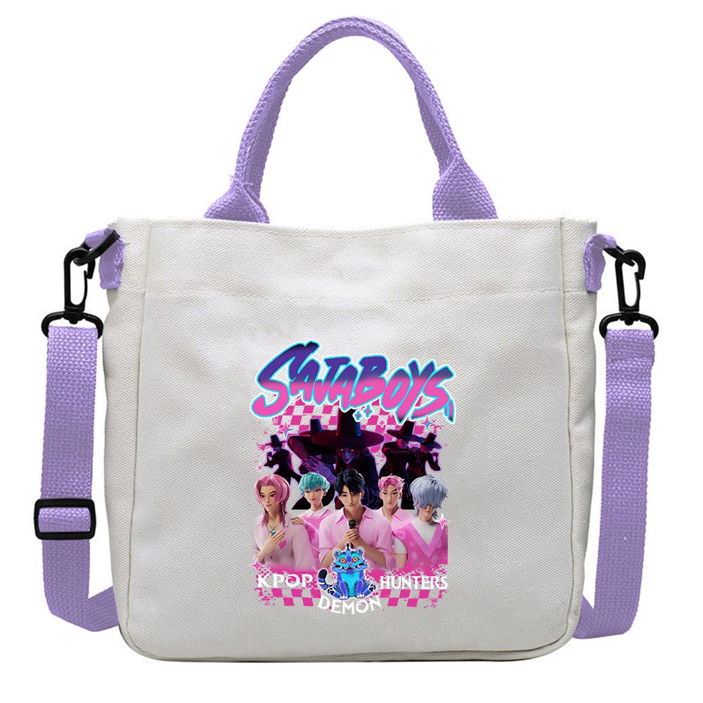 KPOPs Demons Hunters Anime Women Crossbody Bag Aesthetics Cartoon Shoulder Bags Fashion Cosplay Messenger Girls Gift S Kid Friendly Entertaining Fun
