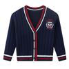 Styl Kolegialny Kontrastowy Kolor Haft Chłopcy i Dziewczęta Dzianinowy Kardigan Mundurek Szkolny Mundurek Klasowy Sweter Dziecięcy Kardigan Kurtka