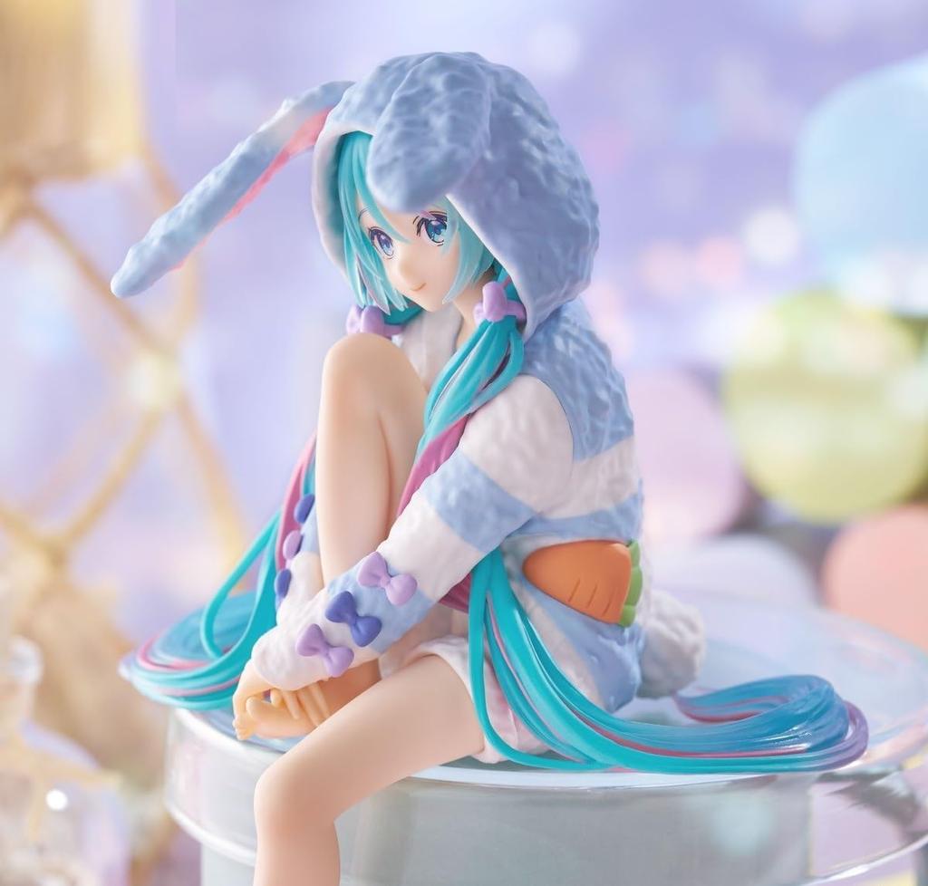 Hatsune Miku Noodle Stopper Figure - Bunny Ear Pajamas Blue Ver. - 1 Type