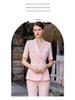 Damen Sommer Pink Kurzarm Blazer Set - Professioneller OL-Stil