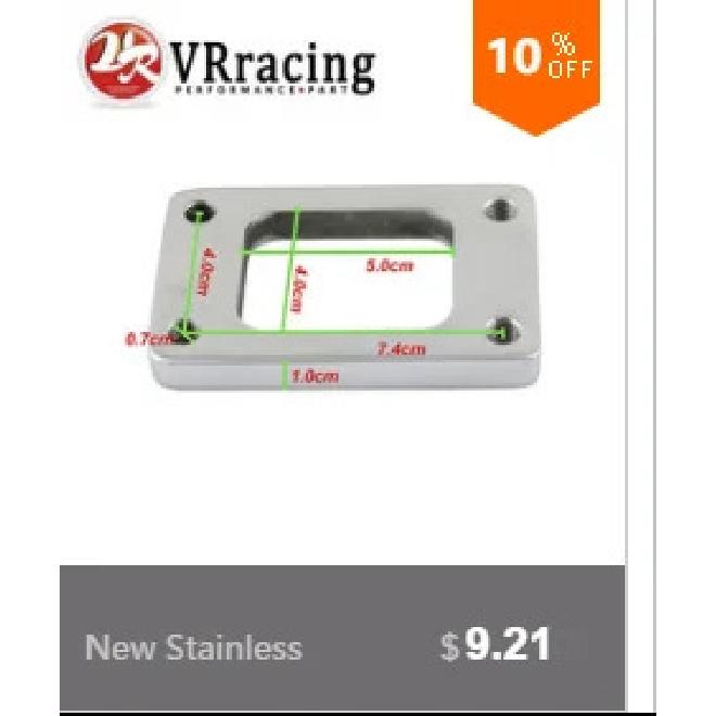 VR RACING- Stainless Steel Adapter for T25 T28 GT25 GT28 2.5" 63mm V-band Clamp Flange Turbo Down Pipe Adapter VR4833