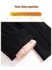 High Waist Women's Winter Velvet Micro-Flare Pants - Slimming Casual Suit with Thickened Fabric