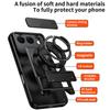For Honor 500 5G Magnetic Case Ring Holder Foldable Kickstand TPU PC Phone Cover with Camera Lens Slider